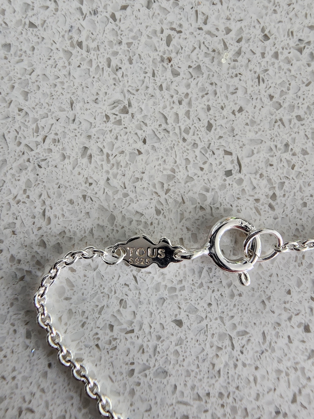 TOUS Silver Chain Bracelet in Shiny White Silver